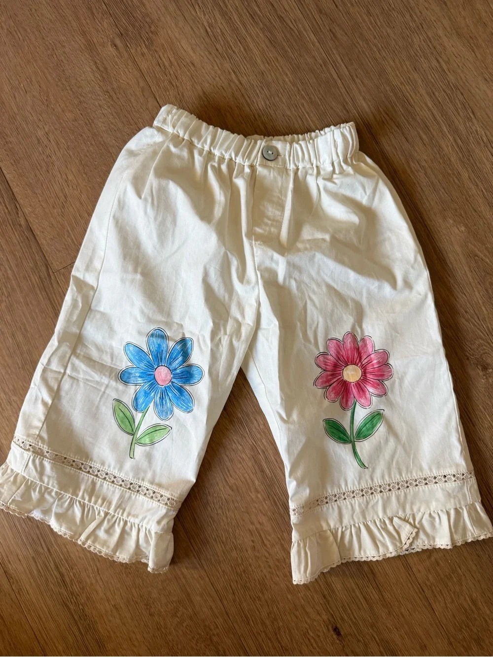 Zara kids floral wide leg pants